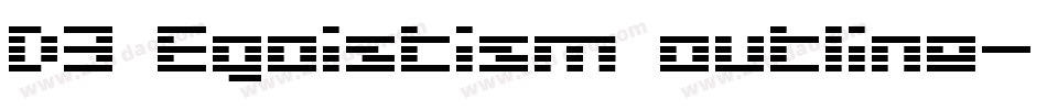 D3 Egoistism outline字体转换